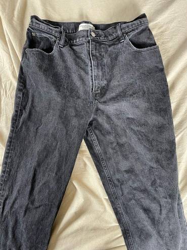 Abercrombie & Fitch  The 90’s Straight Ultra High Rise Black Denim Jeans