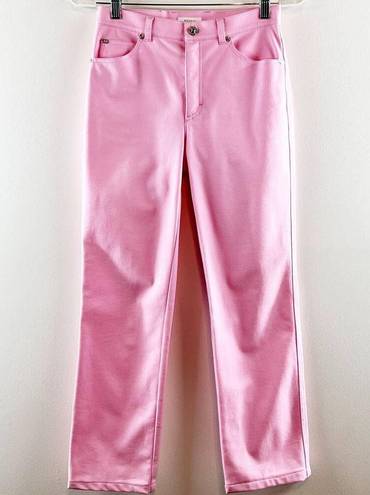 Bubblegum Escada High Waisted Ankle Length Straight Leg Jeans Stretch  Pink 36