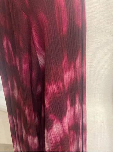 Torrid Women's  Wine Tie Dye Gauze Kimono Cardigan Size 4 Red Long Sleeve EUC