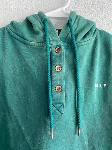 Roxy Green Distressed Hoodie