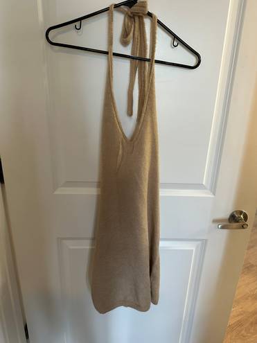 Princess Polly Knit Tan Sweater Tank Dress