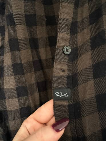 Rails Button Down Checkered Flannel