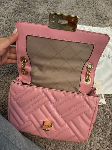 Michael Kors Medium Shoulder Flap Purse in Patent Pink