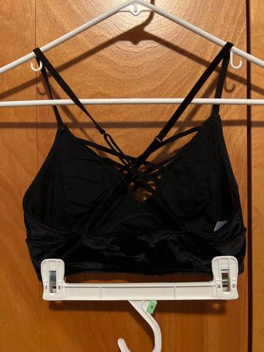 Xhilaration Xhileration Velvet Black Bralette