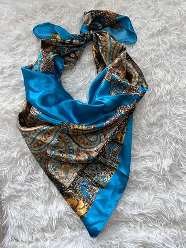 Amazon Blue Silk Scarf