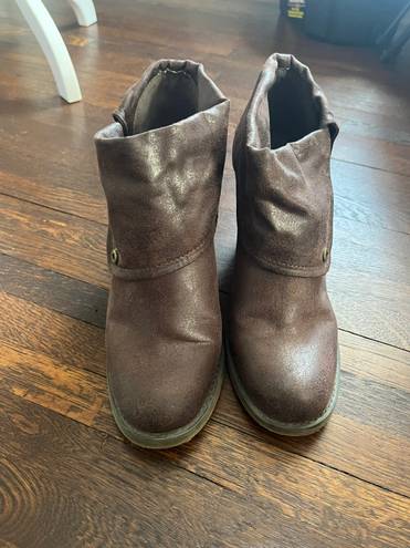 sbicca Brown Leather Booties