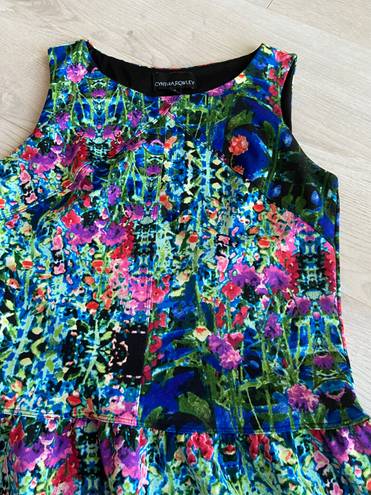 Cynthia Rowley Cynthia Rowling Colorful Abstract Floral Dress