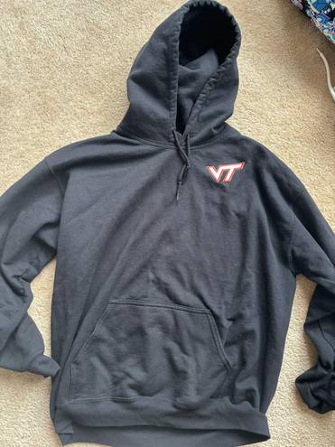 Virginia Tech Hoodie Sweatshirt Black Size L