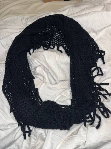 infinity Black Knit  Scarf