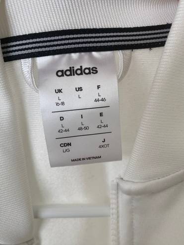 Adidas Black And White Striped Jacket