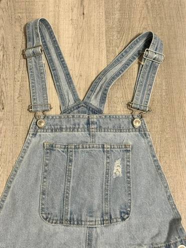 Wax Jean Distressed Denim Overall Jeans 