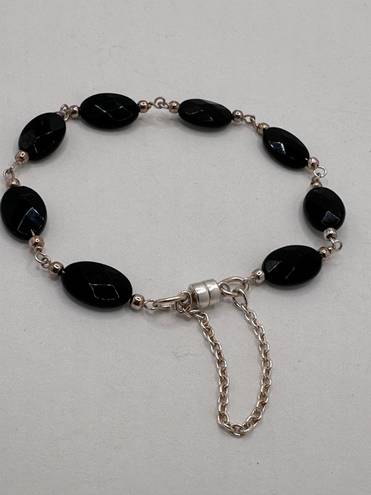 Onyx Handcrafted Black  Magnetic Bracelet