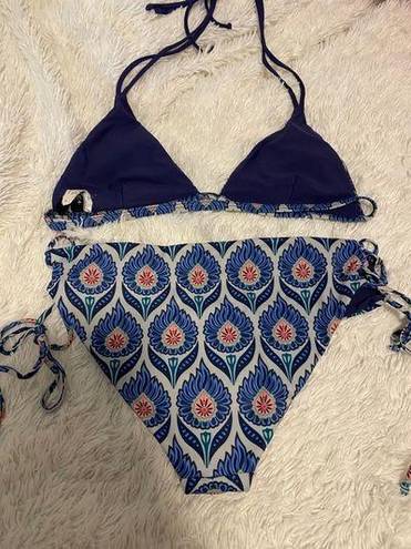 Tavik swim Tavik Bikini  Palm Dessert Design Swim Top (Monaco White Sand) & Bebe Full Bottom Reversible Swim Bottom  Size Medium