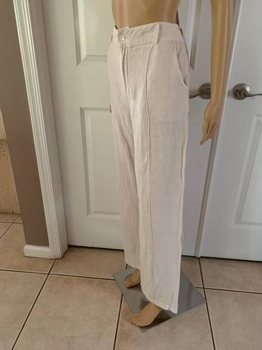 Young Fabulous and Broke  Natural Linen Blend  Wide Leg Pants 