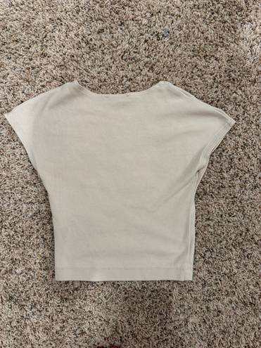 ZARA Tan cropped top