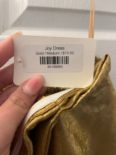 TCEC NWT  Gold Strapless Joy Dress