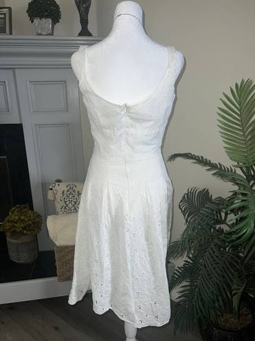 Vintage Charm Gorgeous Vintage Y2K Doen Style White Eyelet Midi Dress