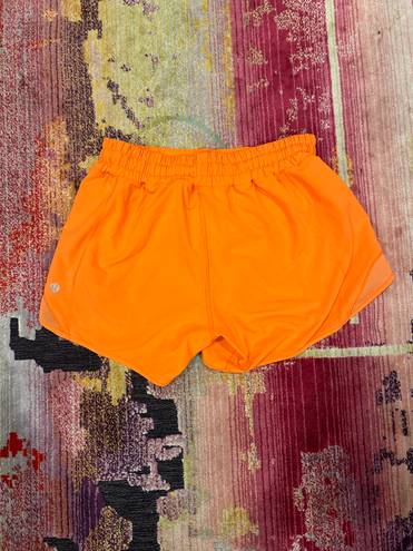 Lululemon Orange Hotty Hot Shorts