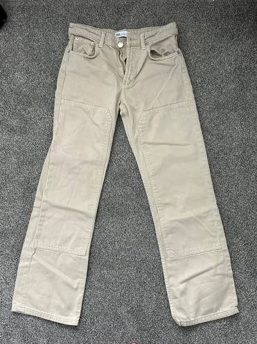 ZARA beige Straight Pants