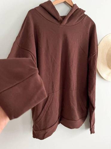 Naked Wardrobe  | Brown Soft Pullover Hoodie | Chocolate | Sz XL | NWT