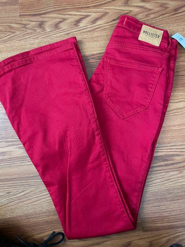 Hollister Red  High-Rise Vintage Flare Jeans