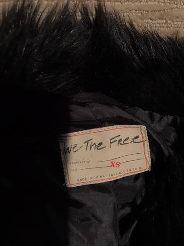 Free People Furry Black Jacket