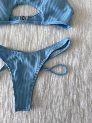 NWT Baby Blue Cutout Bikini Set Size M