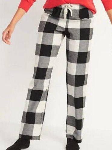 Old Navy Womens XXL Buffalo Plaid Pajama Pants Black White Flannel Sleep Lounge