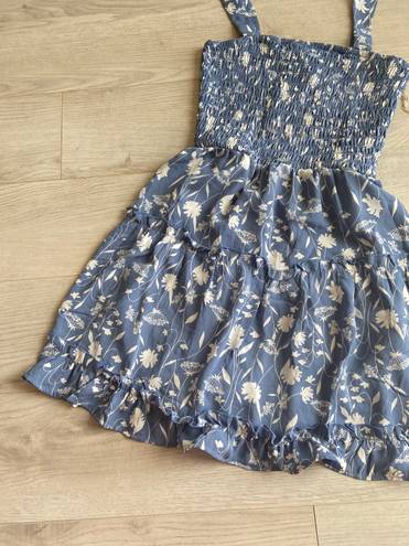 Jessica Simpson Blue and White Tiered Summer Dress