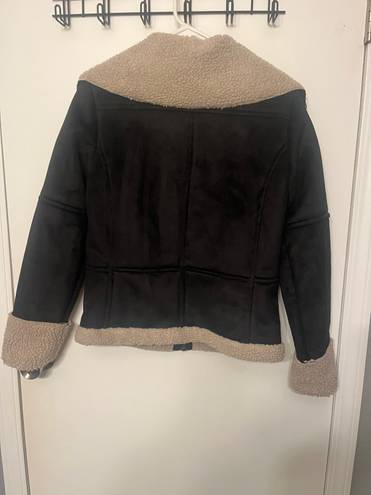 Ruff Hewn Sherpa Lined Suede Jacket 