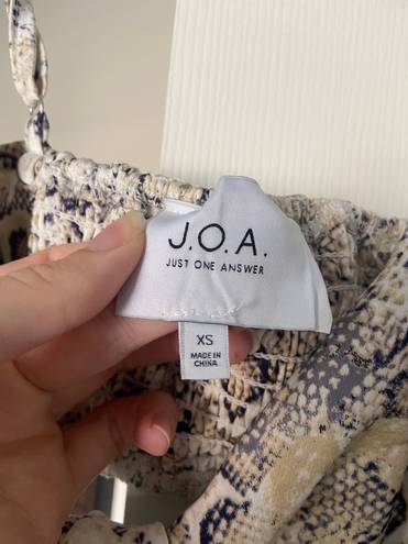 J.O.A. Snakeskin Crop Top