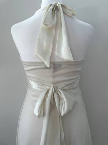 City Triangles Vintage White Silk Dress