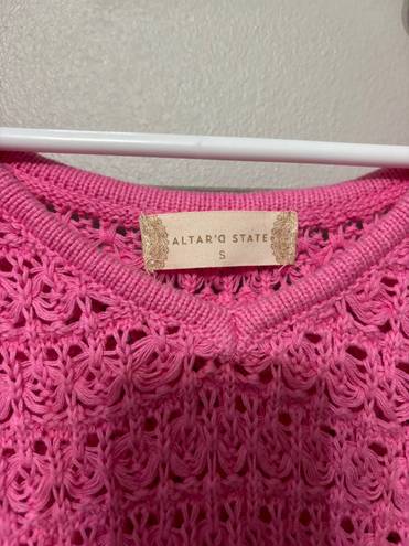 Altar'd State Pink Knit Sweater