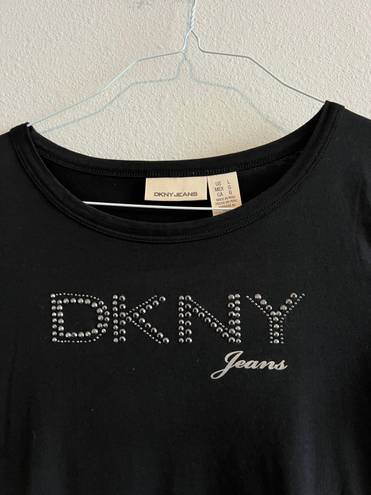 DKNY Y2K  Baby Tee With Rhinestones