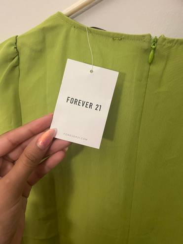 Forever 21 Green  Milkmaid Dress