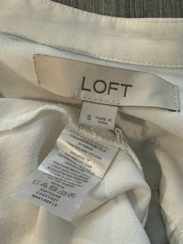 The Loft  Women's White Button Blouse size S