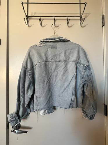 American Eagle Denim Cropped Jean Jacket