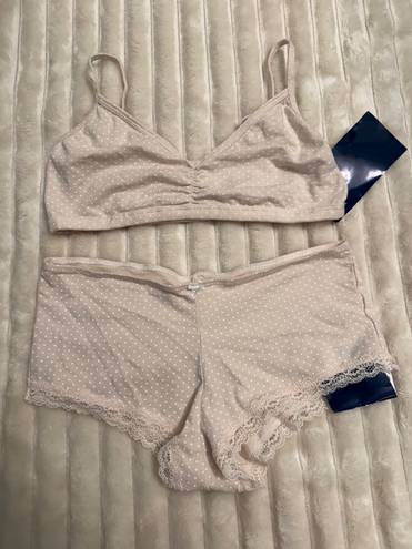 Brandy Melville Pink Polka Dot Set