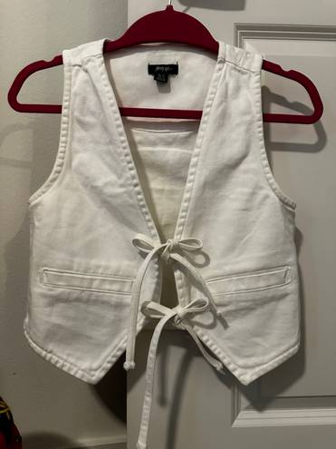 Nasty Gal White Denim Vest