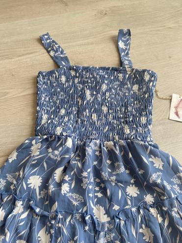 Jessica Simpson Blue and White Tiered Summer Dress