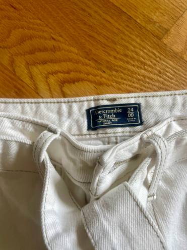 Abercrombie & Fitch White Denim Skirt