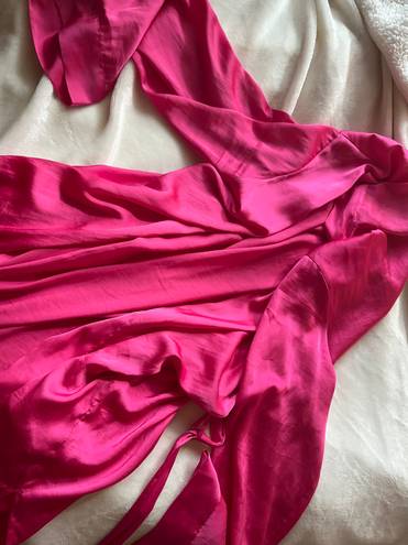 Stars Above Pink Silk Robe