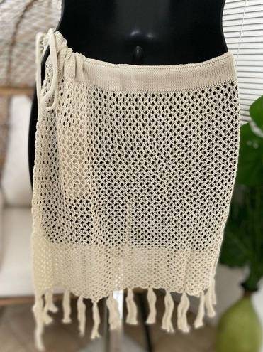 Urban Outfitters  Out From Under Crochet Fringe Sarong Cover-Up NWT