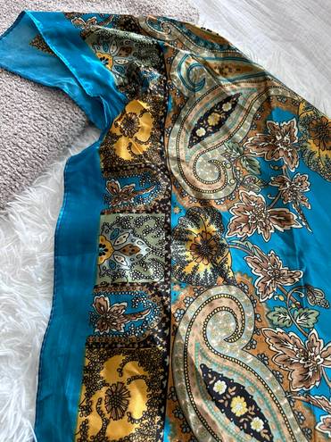 Amazon Blue Silk Scarf