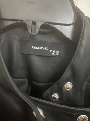 Reserved Black Faux Leather Jacket 