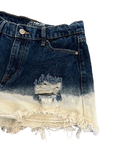 No Bo Ombre High Rise Jean Shorts