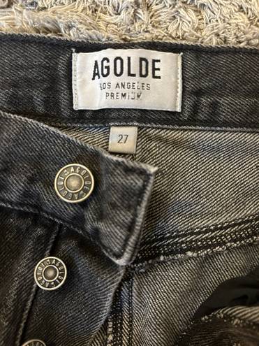 AGOLDE Black Denim Skirt