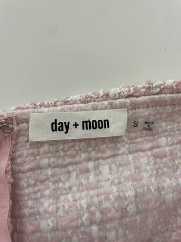 The Moon Day &  Pink Tweed Mini Cocktail Dress