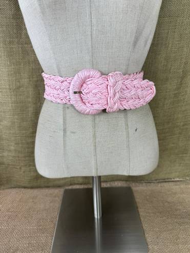 Vintage Women’s Wide Pink Woven Belt Size XS