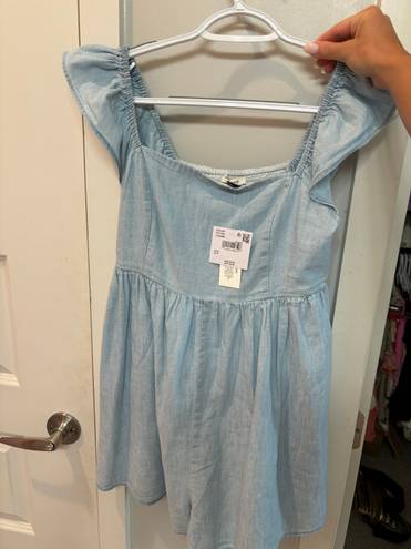 American Eagle NWT  Flutter Denim Babydoll romper